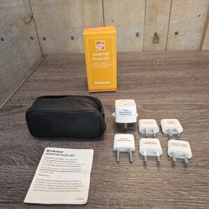 Brookstone World Adapter Kit with Voltage Indicators, 6 Pieces Carrying Case
